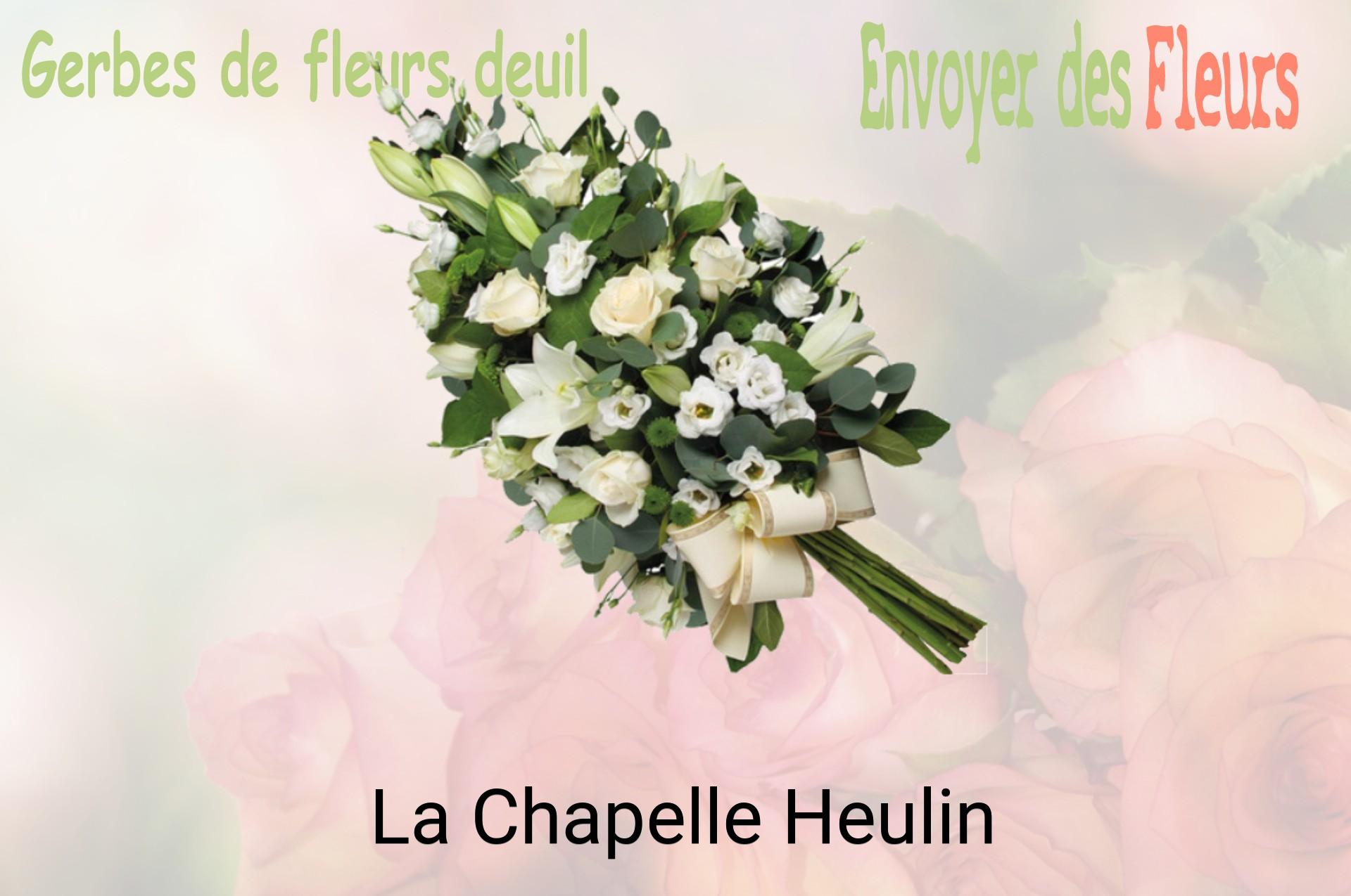 Gerbe de fleurs de deuil livrée à La Chapelle-Heulin